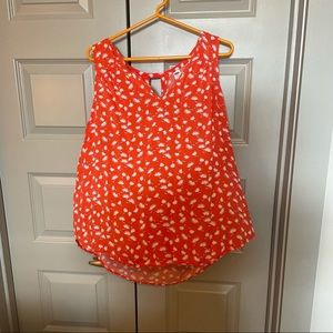 Red/Orange tank with keyhole back